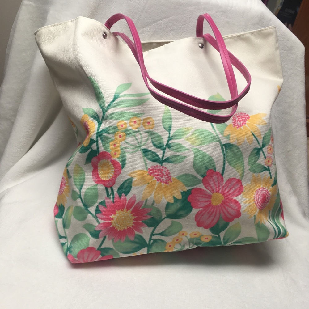 Spring/Summer Floral Canvas Tote